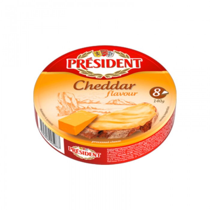 Топено сирене ЧЕДЪР порции /секторно/ President 140 г