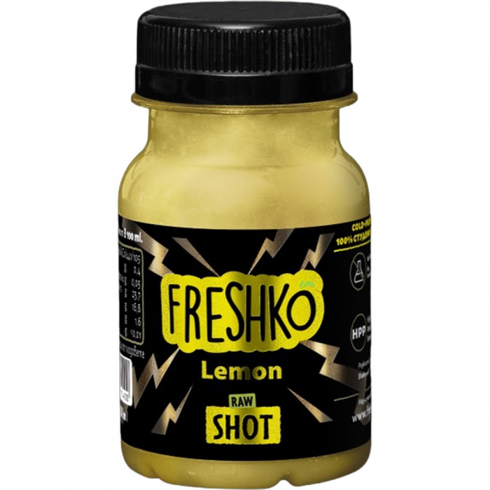 ШОТ ЛИМОН - мед, лимон, джинджифил, пчелен прашец Freshko 100 мл