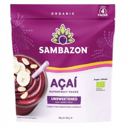 Асаи Био замразено Unsweetened Superfruit Pack 4 x 100 г — без захар